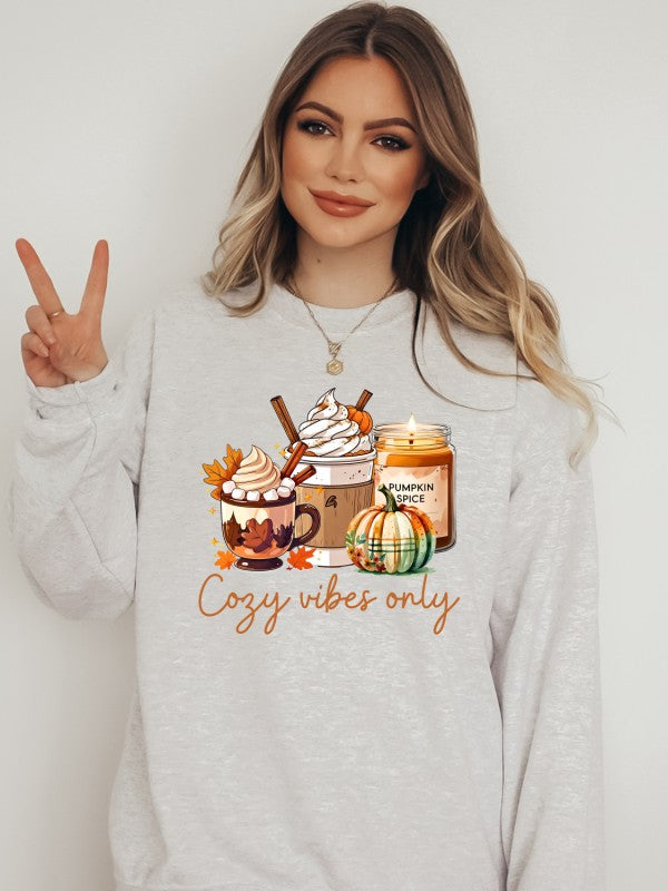 PLUS Cozy VIbes Only Graphic Crewneck Sweatshirt