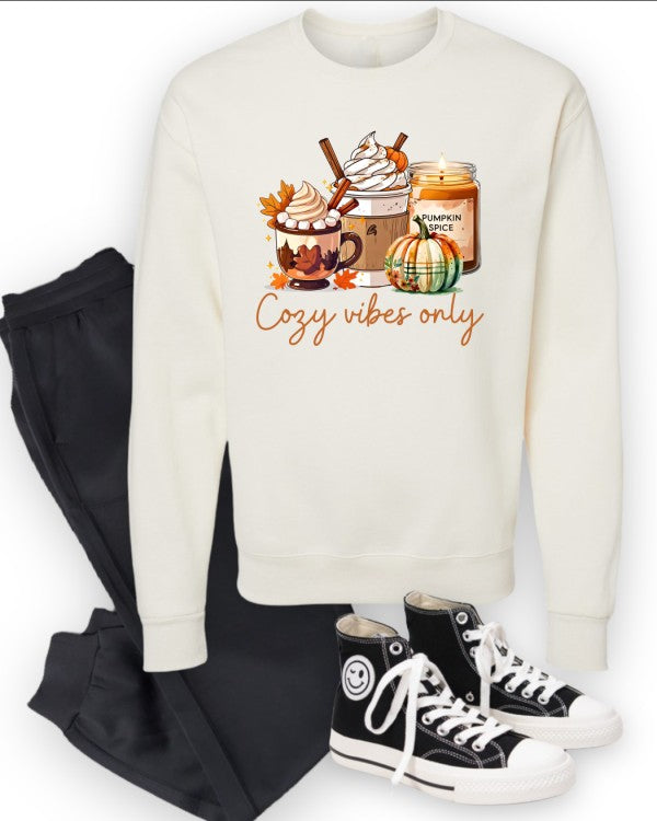 PLUS Cozy VIbes Only Graphic Crewneck Sweatshirt