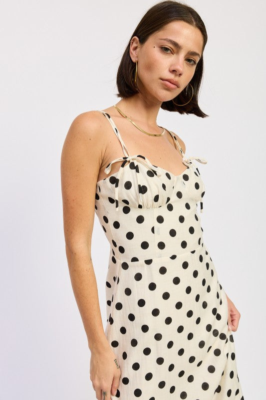 Emory Park Maxi Polka Dot Bustier Dress