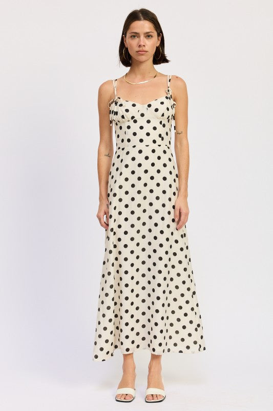 Emory Park Maxi Polka Dot Bustier Dress