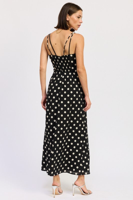 Emory Park Maxi Polka Dot Bustier Dress