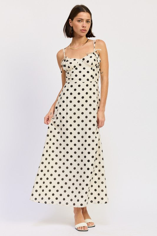 Emory Park Maxi Polka Dot Bustier Dress