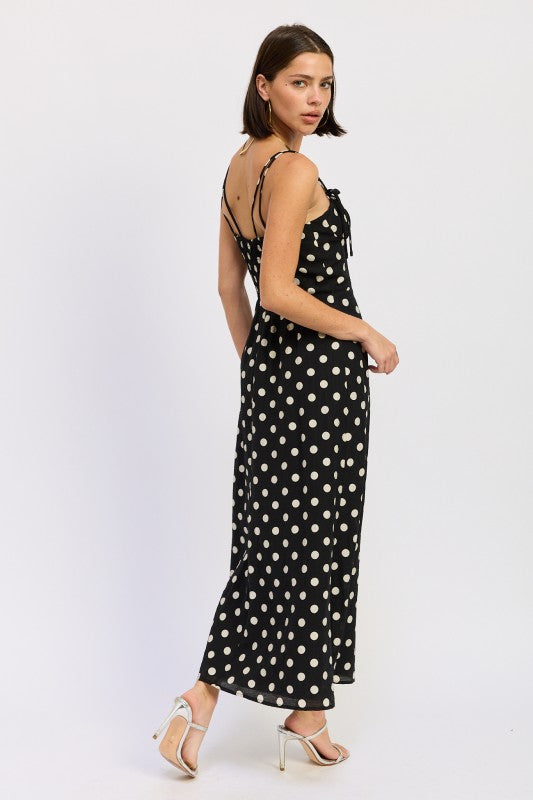 Emory Park Maxi Polka Dot Bustier Dress