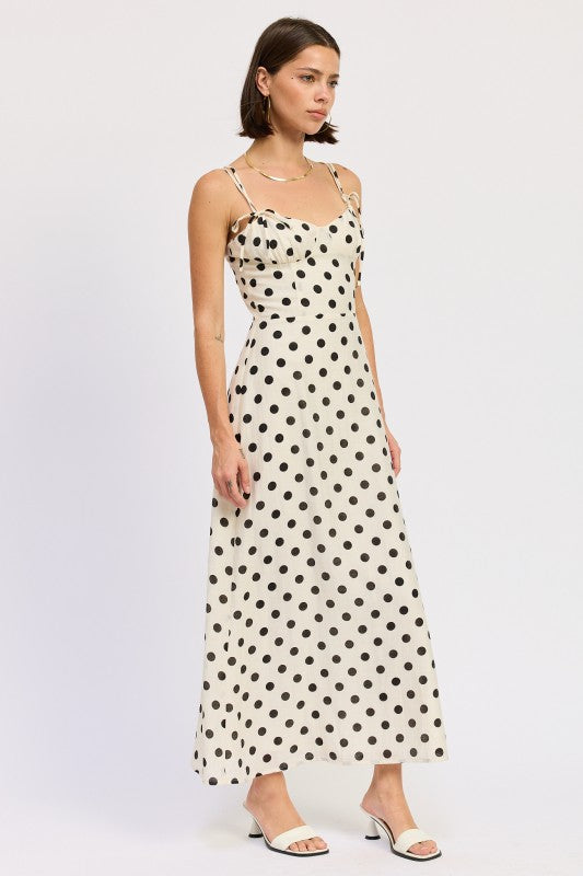 Emory Park Maxi Polka Dot Bustier Dress