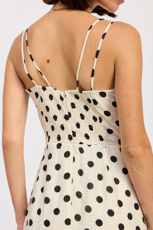 Emory Park Maxi Polka Dot Bustier Dress