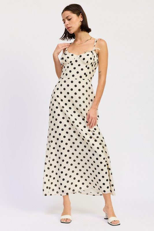 Emory Park Maxi Polka Dot Bustier Dress