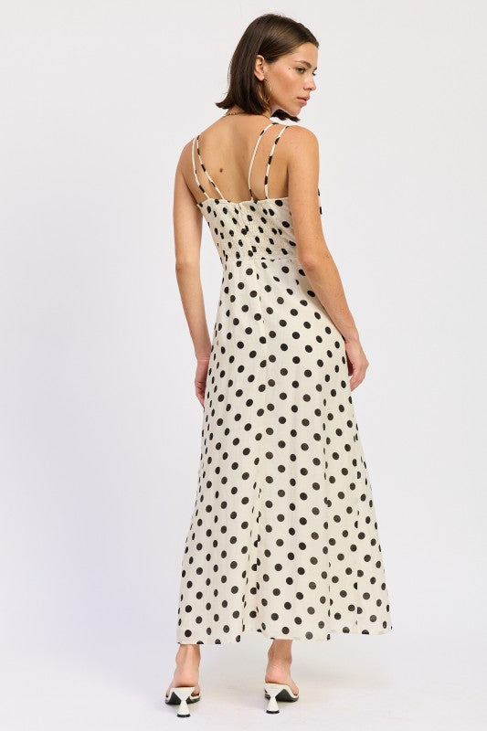 Emory Park Maxi Polka Dot Bustier Dress