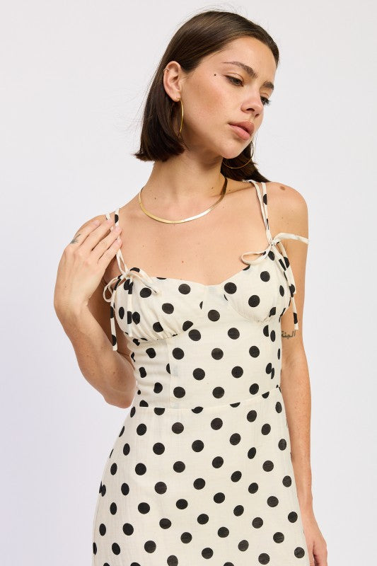 Emory Park Maxi Polka Dot Bustier Dress