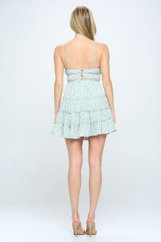 One and Only Collective Inc Floral Ruffle Cami Mini Dress
