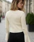 Miss Sparkling | Lace Trim  Knit Cardigan