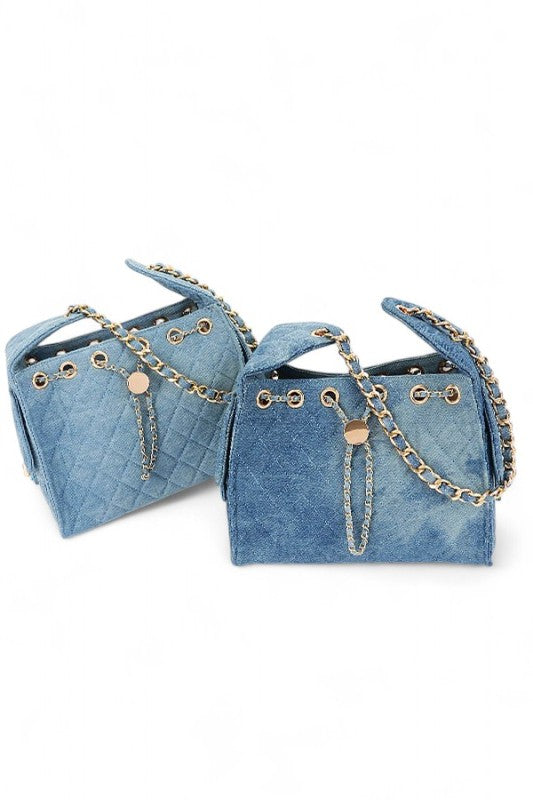 Quilted Denim Fashion Shoulder Bag