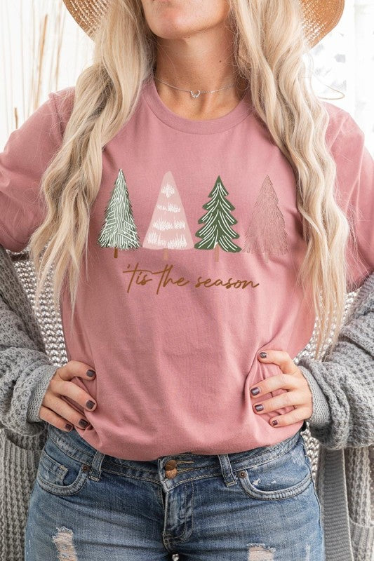 Rustic Christmas Trees Graphic Tee