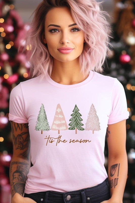 Rustic Christmas Trees Graphic Tee