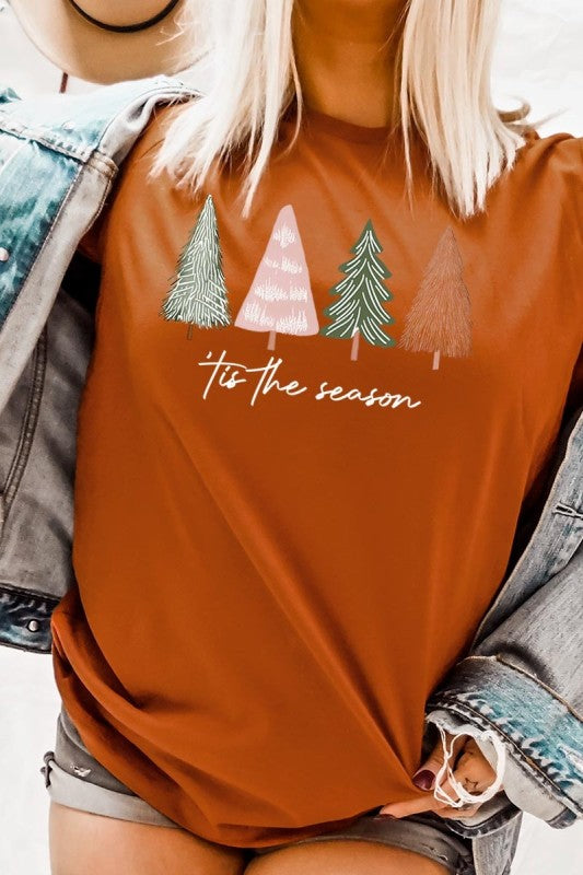 Rustic Christmas Trees Graphic Tee