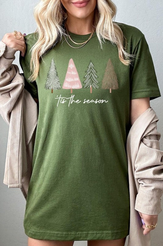 Rustic Christmas Trees Graphic Tee