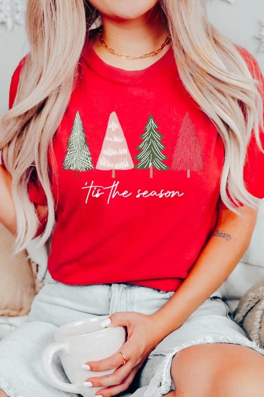 Rustic Christmas Trees Graphic Tee