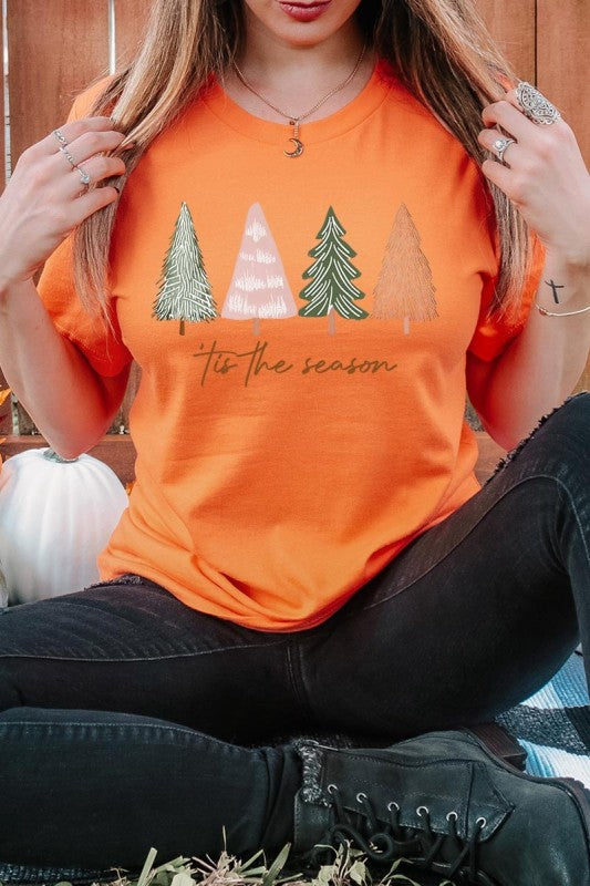 Rustic Christmas Trees Graphic Tee
