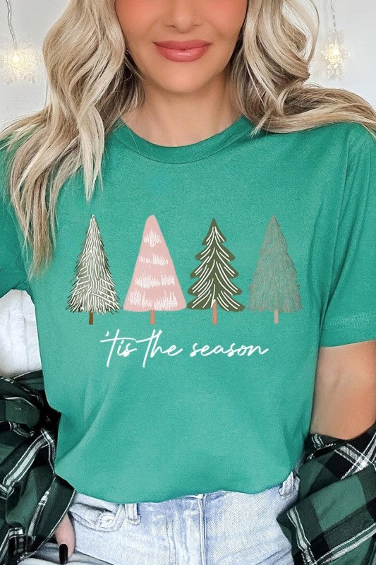 Rustic Christmas Trees Graphic Tee