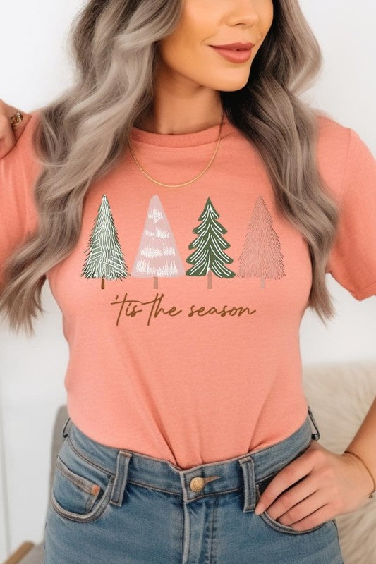 Rustic Christmas Trees Graphic Tee