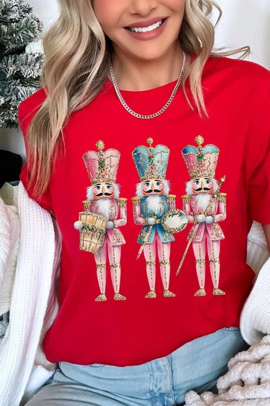 Pink Christmas Nutcracker Graphic Tee