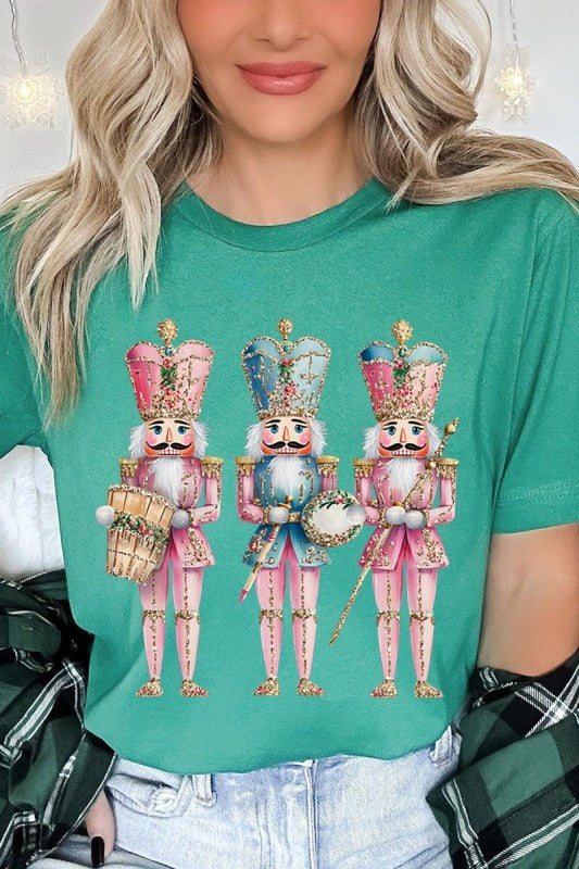 Pink Christmas Nutcracker Graphic Tee