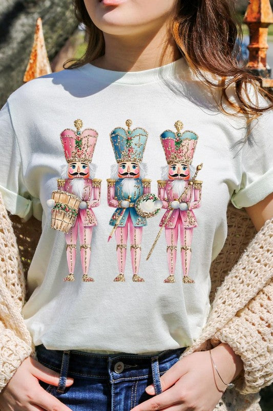 Pink Christmas Nutcracker Graphic Tee