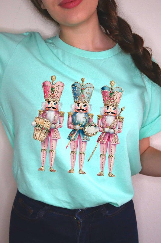 Pink Christmas Nutcracker Graphic Tee