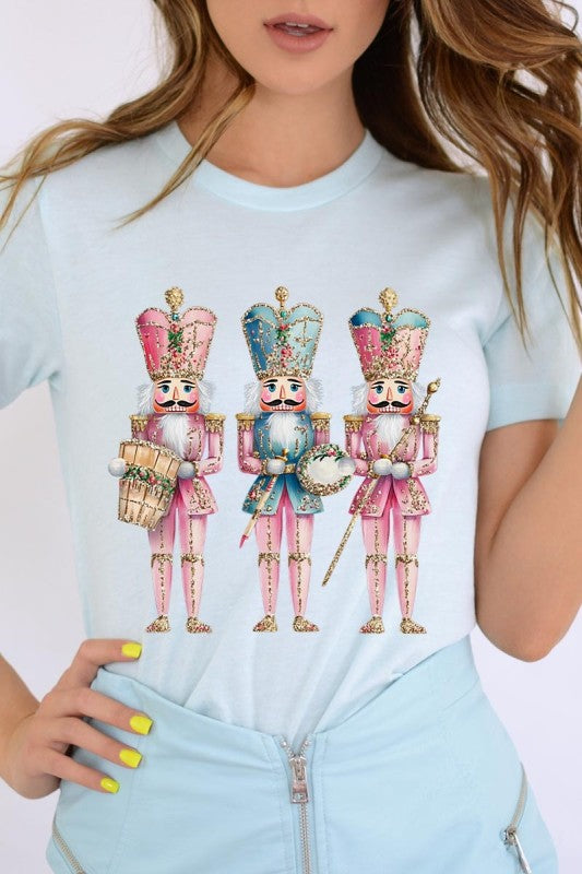 Pink Christmas Nutcracker Graphic Tee