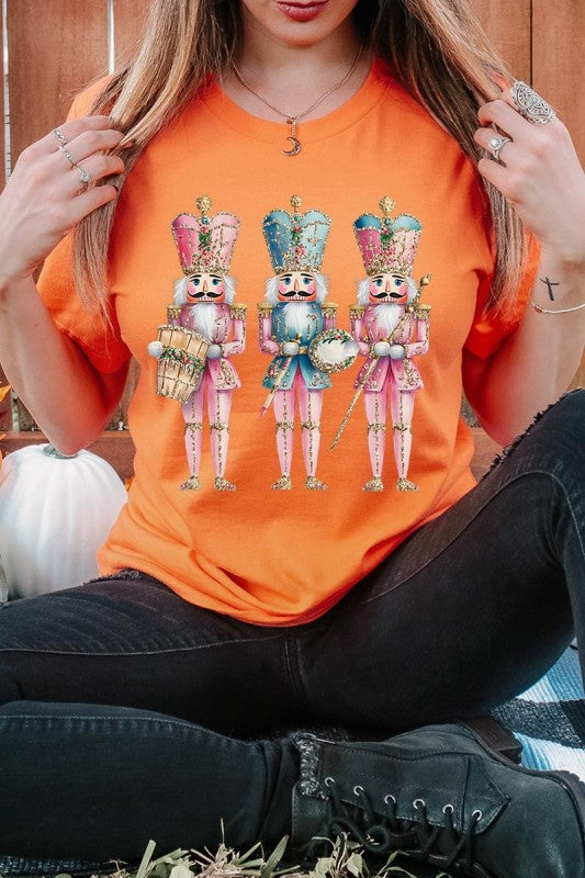 Pink Christmas Nutcracker Graphic Tee