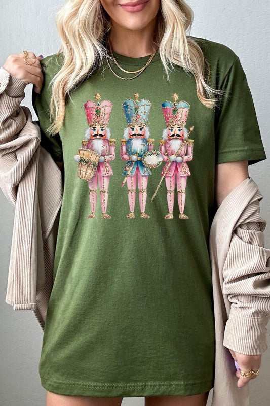 Pink Christmas Nutcracker Graphic Tee