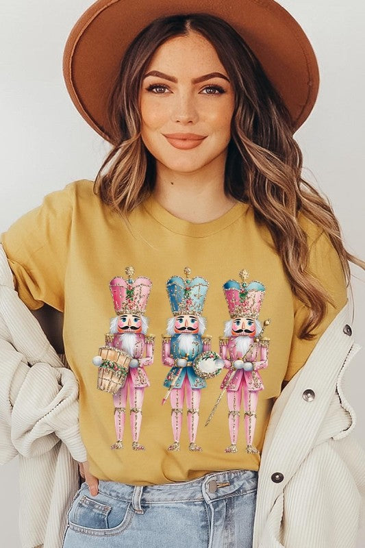 Pink Christmas Nutcracker Graphic Tee