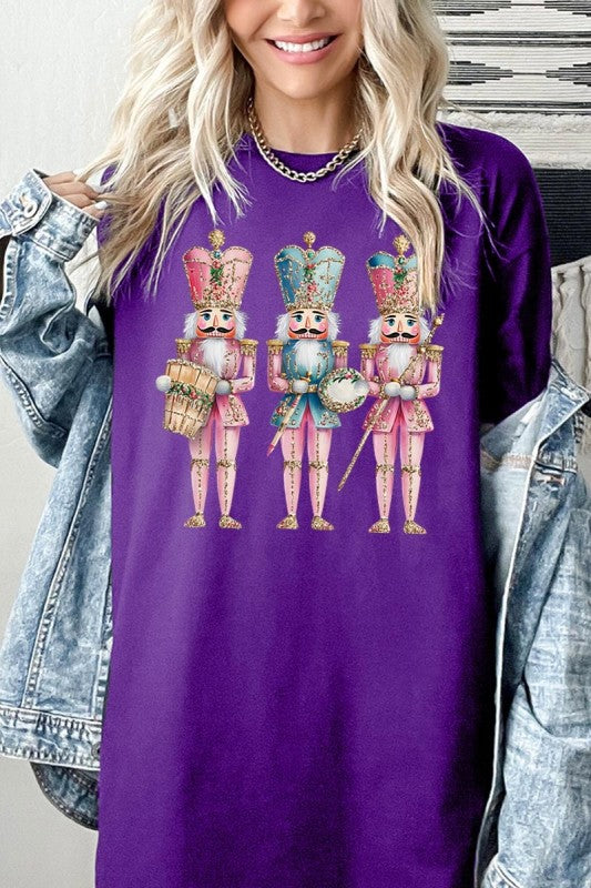 Pink Christmas Nutcracker Graphic Heavy Cotton Tee