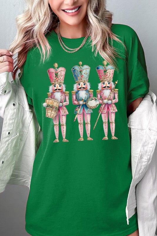 Pink Christmas Nutcracker Graphic Heavy Cotton Tee