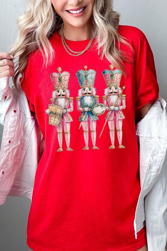 Pink Christmas Nutcracker Graphic Heavy Cotton Tee