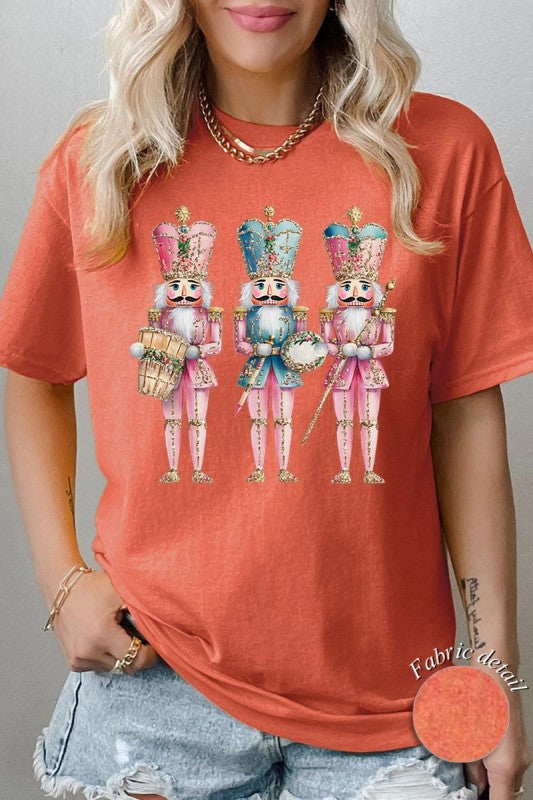 Pink Christmas Nutcracker Graphic Heavy Cotton Tee
