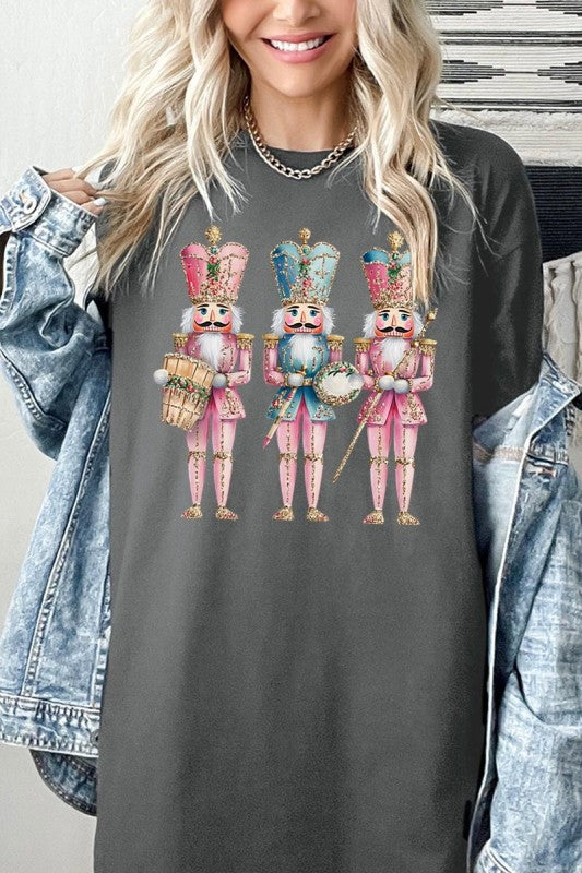 Pink Christmas Nutcracker Graphic Heavy Cotton Tee