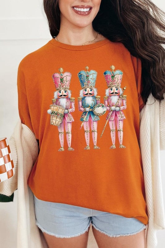Pink Christmas Nutcracker Graphic Heavy Cotton Tee