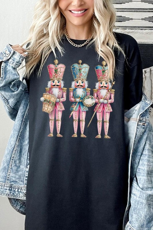 Pink Christmas Nutcracker Graphic Heavy Cotton Tee
