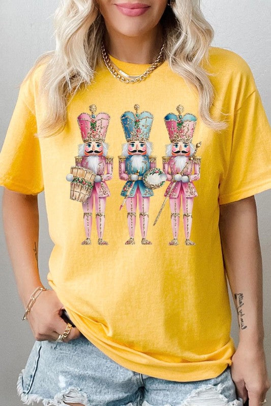 Pink Christmas Nutcracker Graphic Heavy Cotton Tee