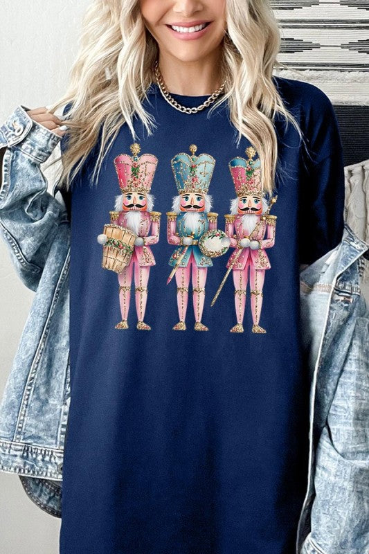 Pink Christmas Nutcracker Graphic Heavy Cotton Tee