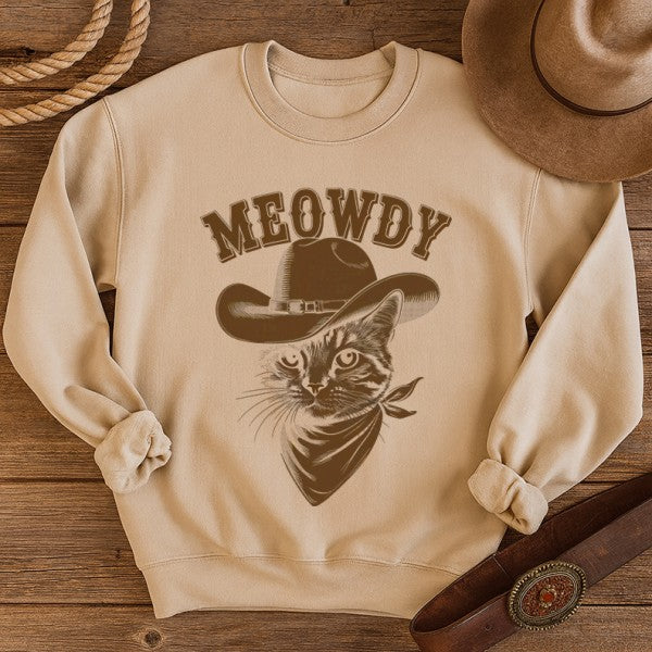MEOWDY Western Cat Graphic Sweatshirt