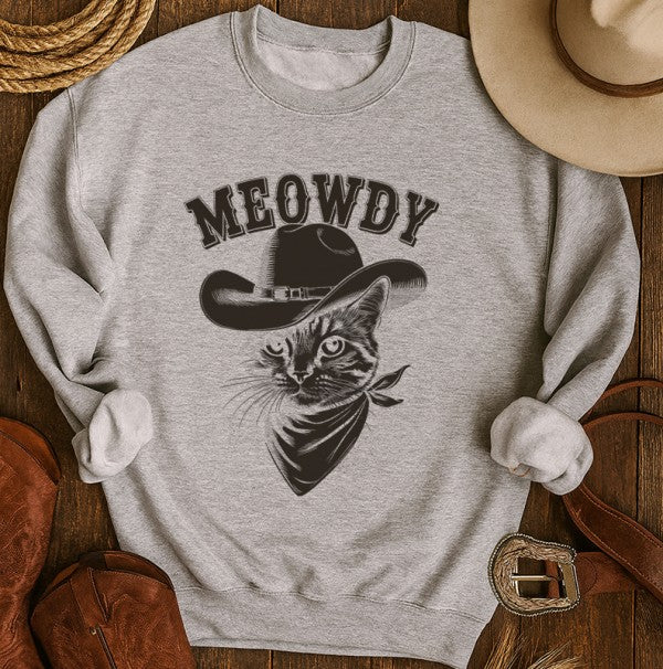 MEOWDY Western Cat Graphic Sweatshirt