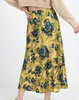 Miss Sparkling | Satin Floral Print Skirt