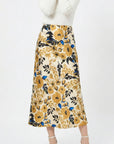 Miss Sparkling | Satin Floral Print Skirt