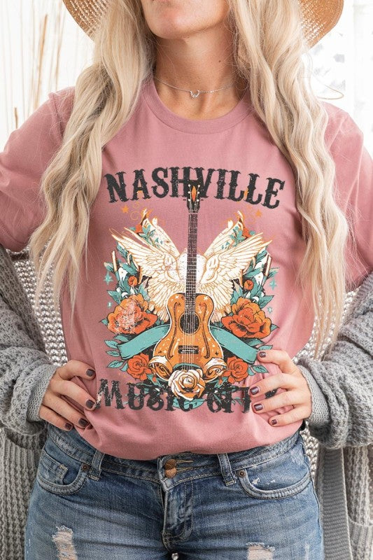 Nashville Music City Graphic Tee