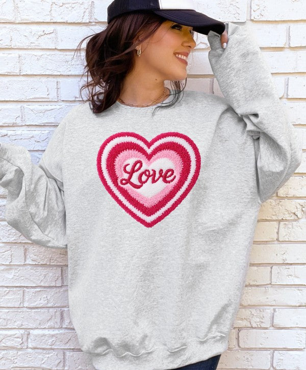 Latchwork Love Graphic CrewNeck Sweatshirt