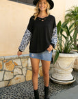 e Luna PLUS Animal Mixed Volume Sleeve Top