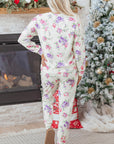 Floral Pullover and Drawstring Lounge Set