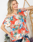 e Luna Tropical One Shoulder Top