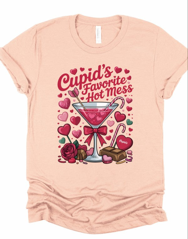 PLUS Cupids Hot Mess Bella Canvas Graphic Tee